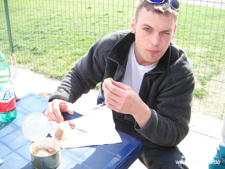 Schüler Markus beim Vesper